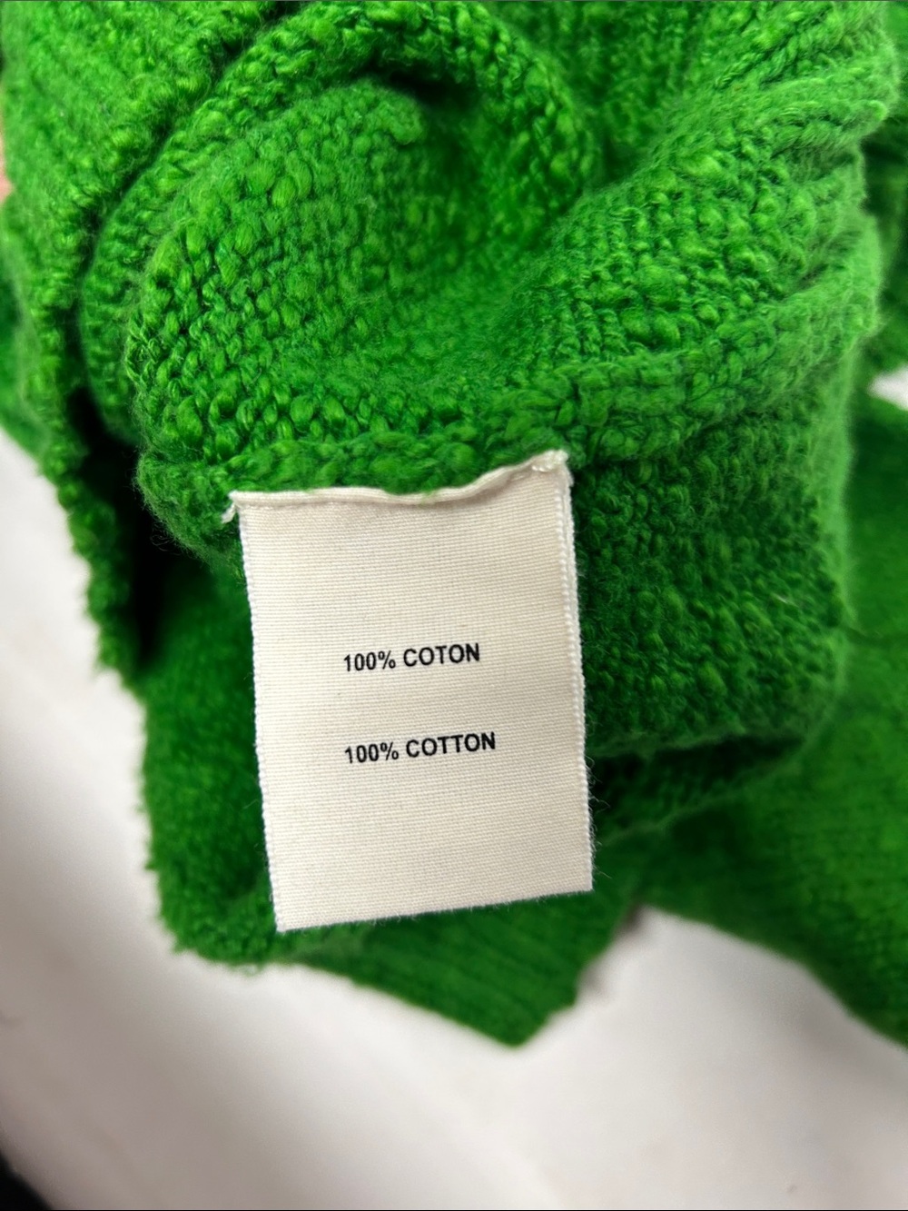 Hartford Green Knit Sweater 100% cotton xxl - Picture 4 of 6